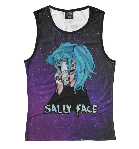 Майка для девочки с изображением Sally Face цвета Белый