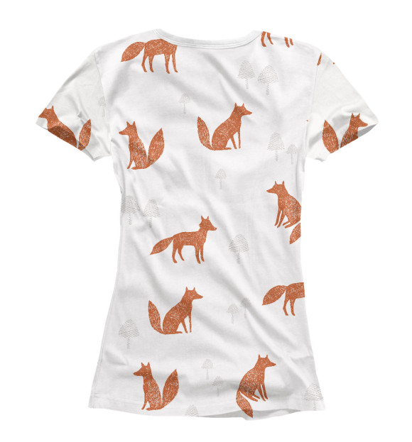 Женская футболка с изображением Лисички цвета Белый