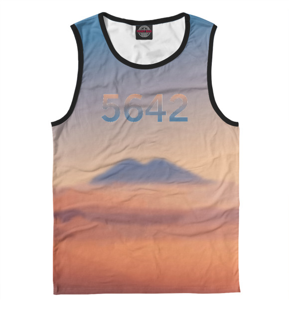 Майка для мальчика с изображением Эльбрус 5642 цвета Белый