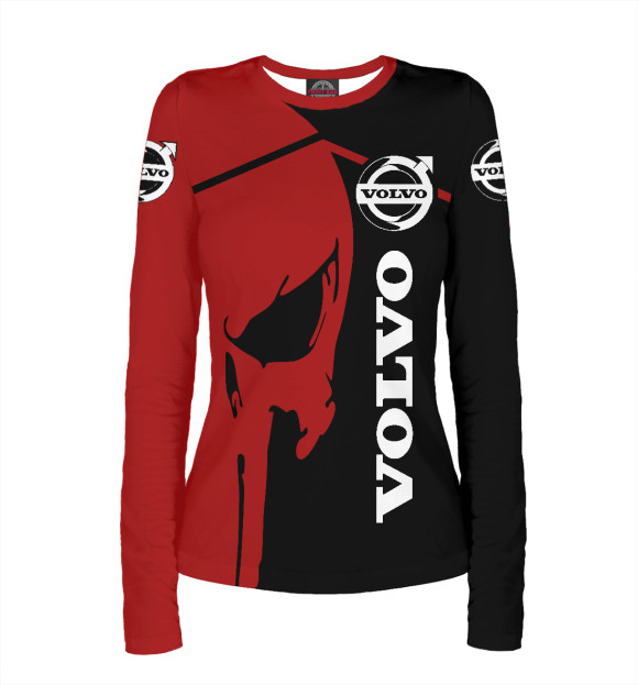 Женский лонгслив с изображением Volvo цвета Белый