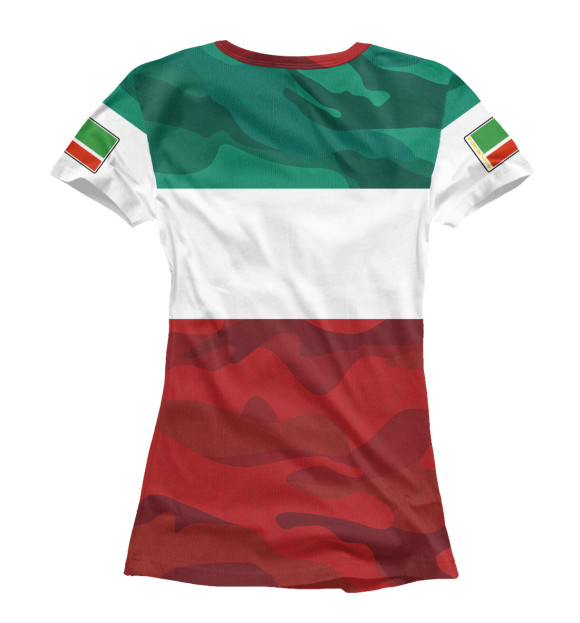 Женская футболка с изображением Ахмат Чечня цвета Белый