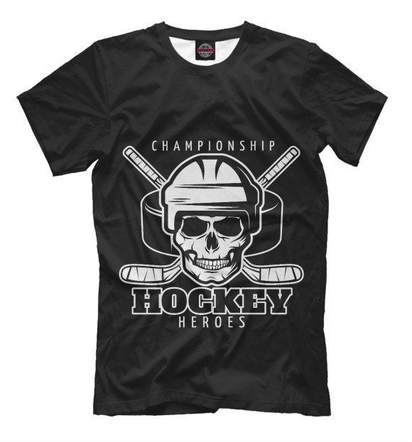 Мужская футболка с изображением Heroes Hockey цвета Черный