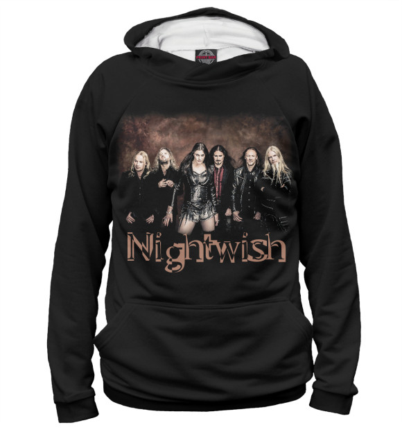 Женское худи с изображением Nightwish цвета Белый