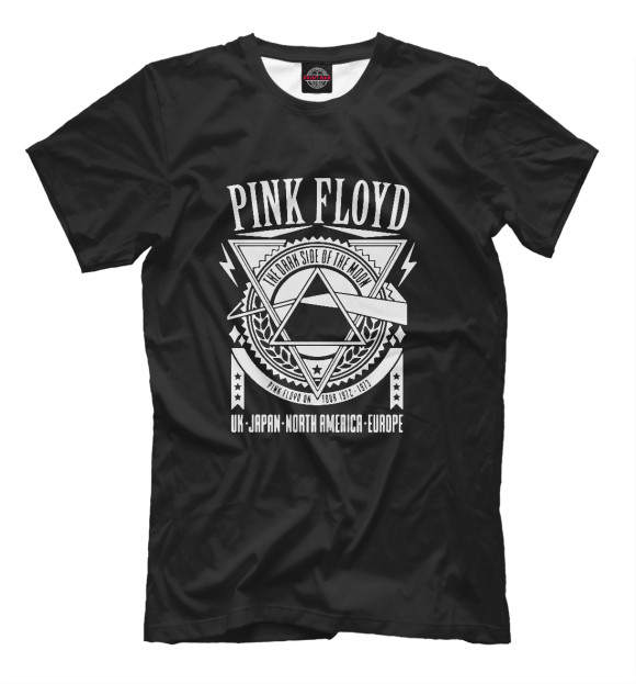 Футболка для мальчиков с изображением Pink Floyd цвета Черный