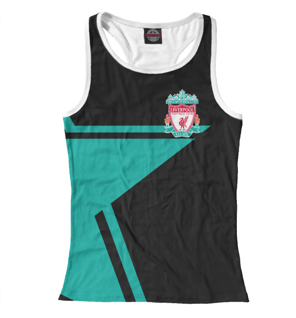 Женская майка-борцовка с изображением ФК Ливерпуль цвета Белый