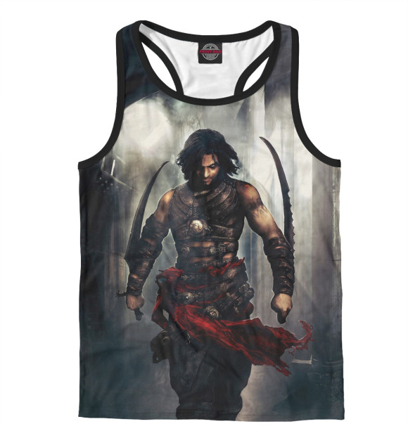 Мужская майка-борцовка с изображением Prince of Persia: Warrior Within цвета Белый