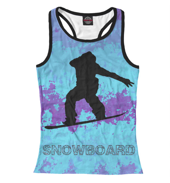 Женская майка-борцовка с изображением Snowman цвета Белый