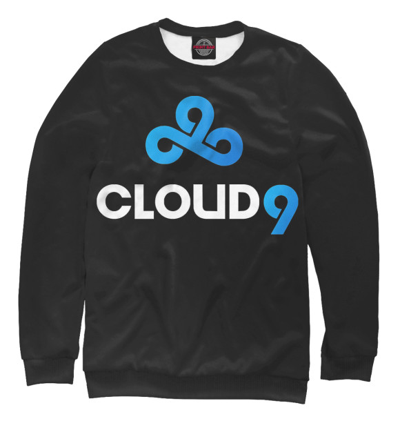 Свитшот для девочек с изображением Cloud 9 цвета Белый