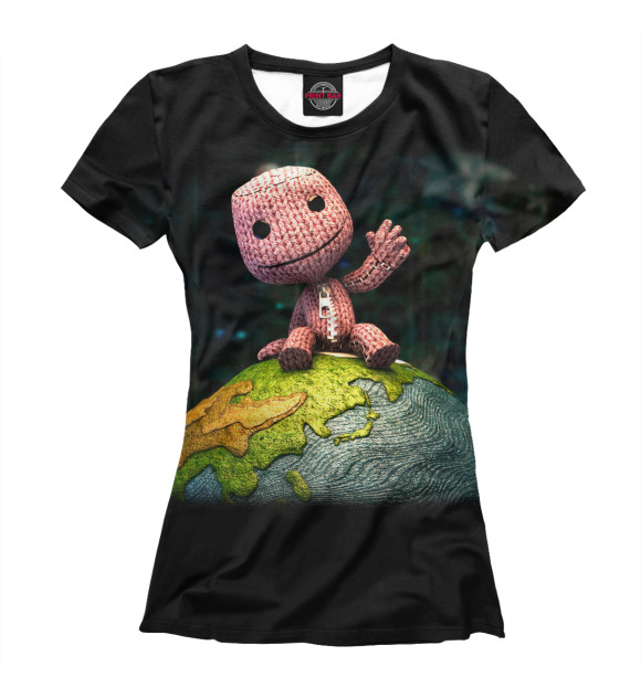 Женская футболка с изображением Little Big Planet цвета Белый