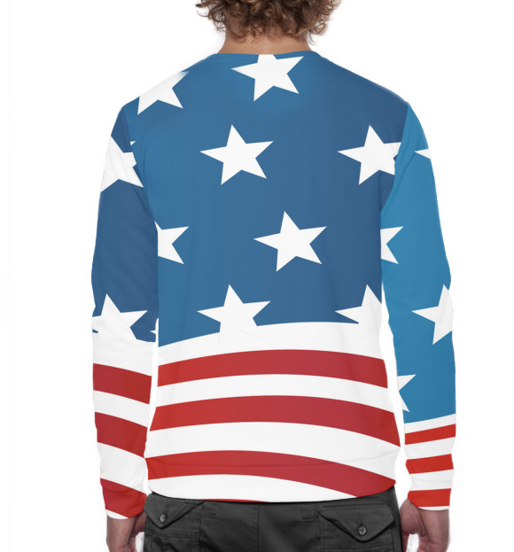 Мужской свитшот с изображением США цвета Белый