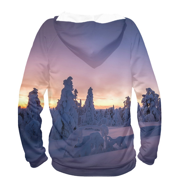 Мужское худи с изображением SIBERIA цвета Белый