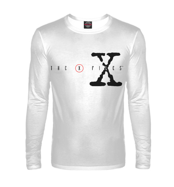 Мужской лонгслив с изображением The X-Files logo цвета Белый