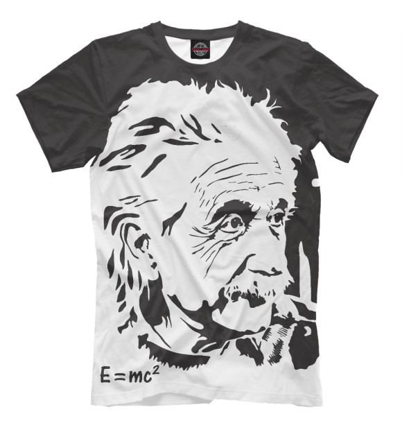 Футболка для мальчиков с изображением Альберт Эйнштейн / Albert Einstein цвета Молочно-белый