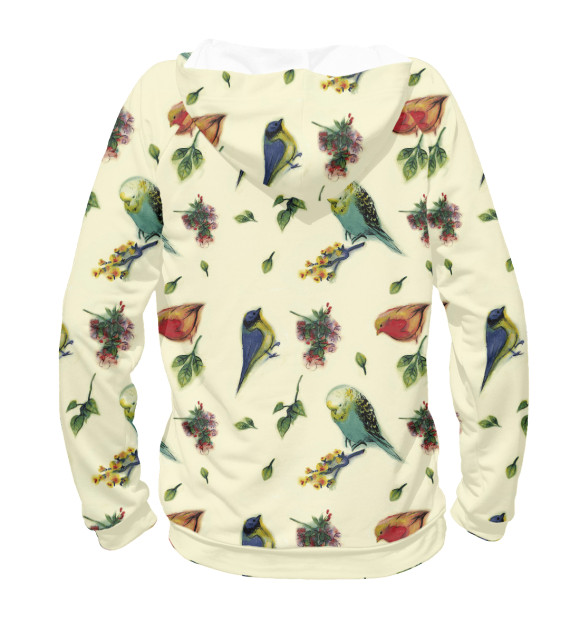 Женское худи с изображением Spring Forest цвета Белый