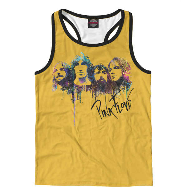 Мужская майка-борцовка с изображением Pink Floyd цвета Белый