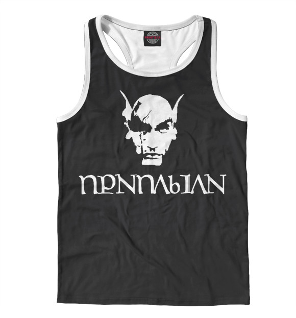 Мужская майка-борцовка с изображением Morrowind - ПРNПЛЫЛN цвета Белый