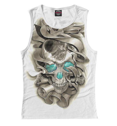 

Майки Print Bar, Белый, Череп