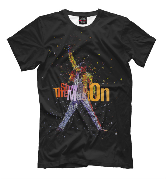 Мужская футболка с изображением Queen rock band цвета Черный