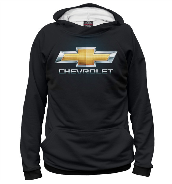 Женское худи с изображением Chevrolet Black цвета Р‘РµР»С‹Р№