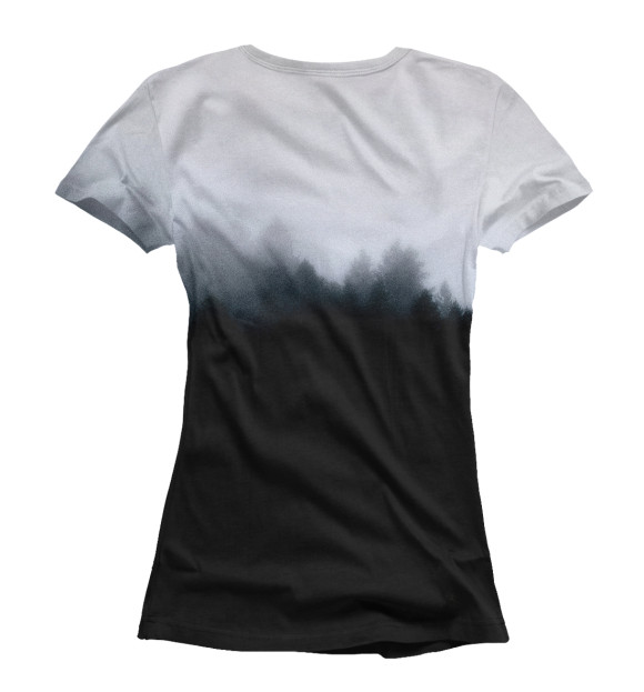 Женская футболка с изображением Лес цвета Белый