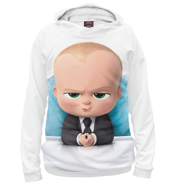 Мужское худи с изображением Boss Baby цвета Белый