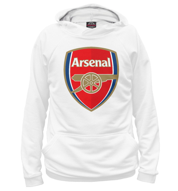 Женское худи с изображением FC Arsenal Logo цвета Белый