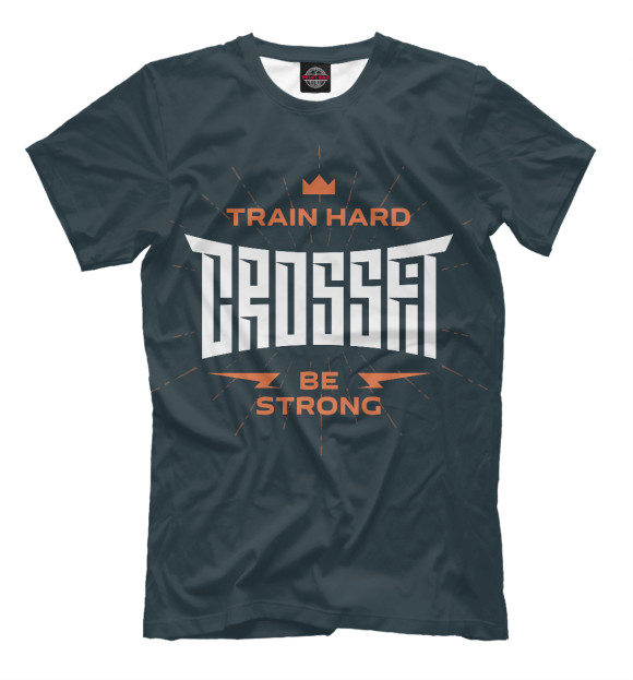 Мужская футболка с изображением Crossfit цвета Белый