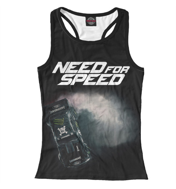 Женская майка-борцовка с изображением Need For Speed цвета Белый