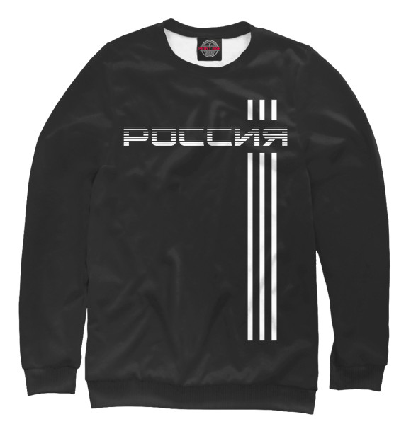 Женский свитшот с изображением Россия цвета Белый