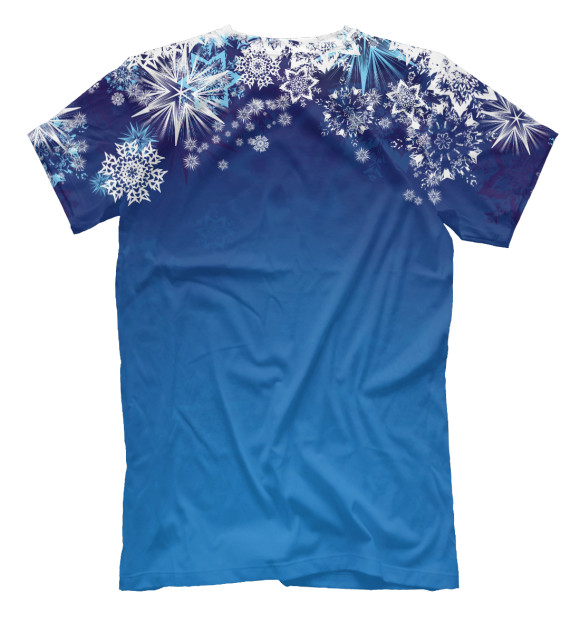 Мужская футболка с изображением Новогодняя ёлочка цвета Белый