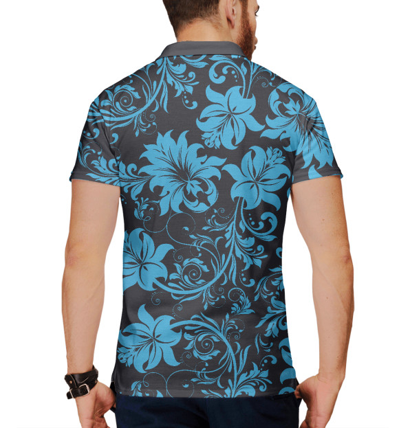 Мужское поло с притом Узорная цвета Белый Мужское поло с изображением Узорная цвета Белый