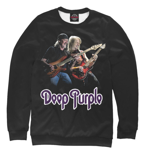 Свитшот для девочек с изображением Deep Purple цвета Белый