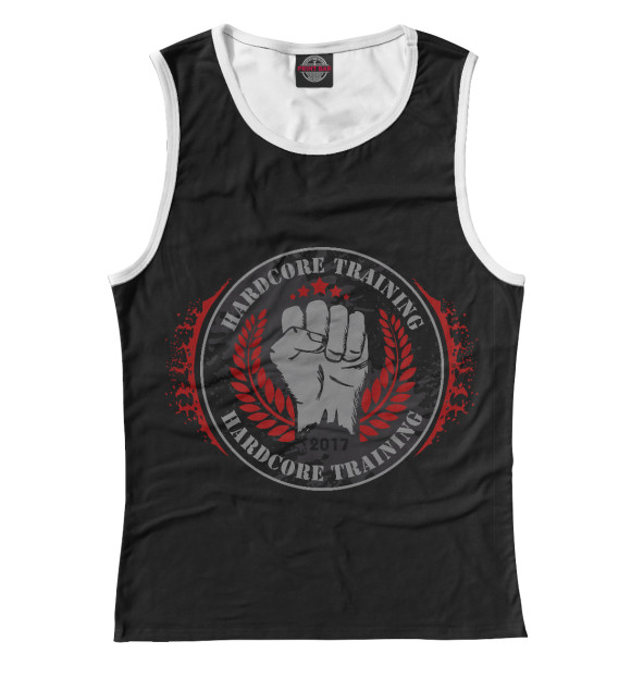 Майка для девочки с изображением Hardcore Training цвета Белый