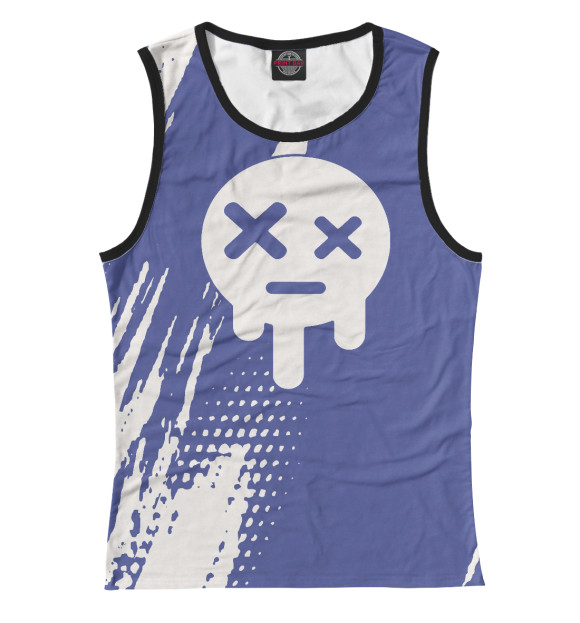 Женская майка с изображением Эдгар/рисунок на футболке цвета Белый