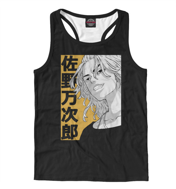 Мужская майка-борцовка с изображением Мики цвета Белый