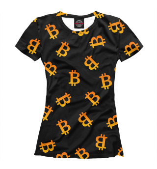 Женская футболка Bitcoin