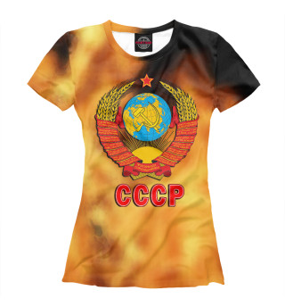 Футболка для девочек СССР | USSR (огонь)