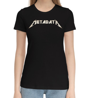 Хлопковая футболка для девочек Metadata Для Программистов
