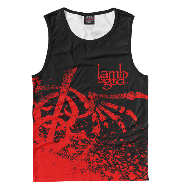 Майка для мальчика с изображением Lamb of God (6) цвета Белый