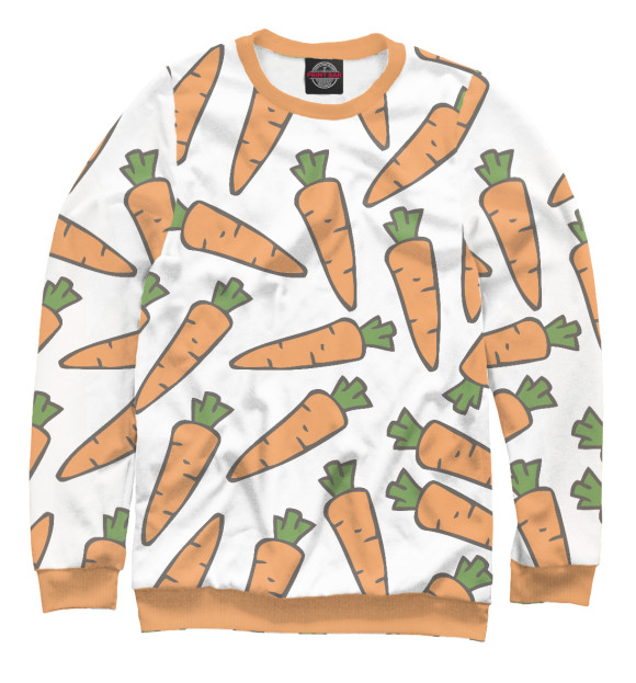 Свитшот для мальчиков с изображением Морковь цвета Белый