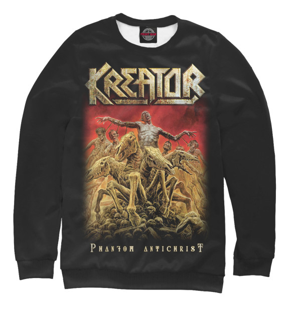 Мужской свитшот с изображением Kreator цвета Белый