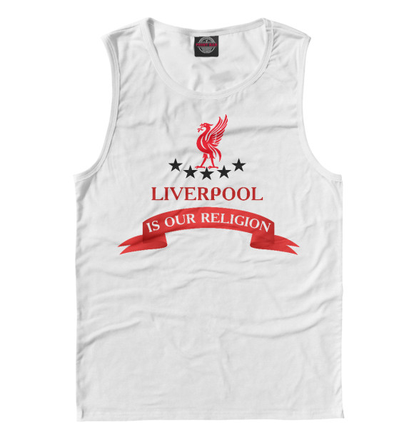 Мужская майка с изображением Liverpool цвета Белый