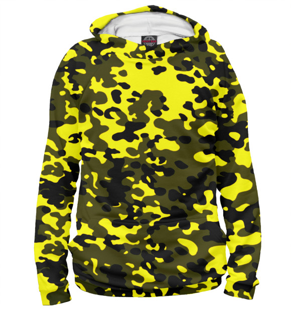 Мужское худи с изображением Пиксели цвета Белый