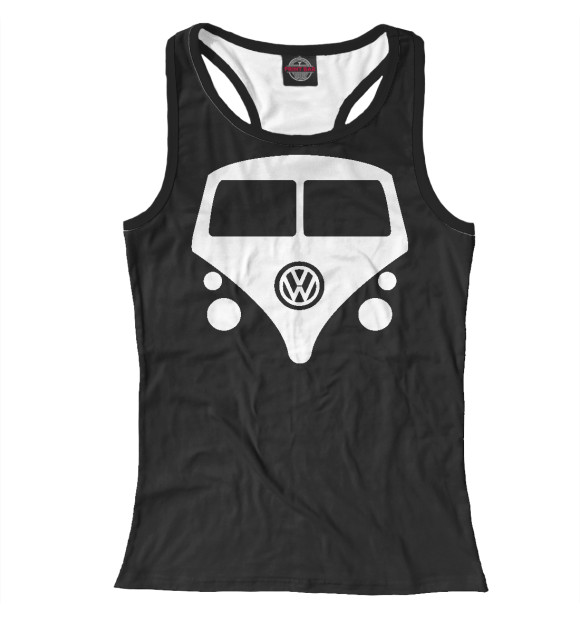 Женская майка-борцовка с изображением Volkswagen White T1 цвета Белый