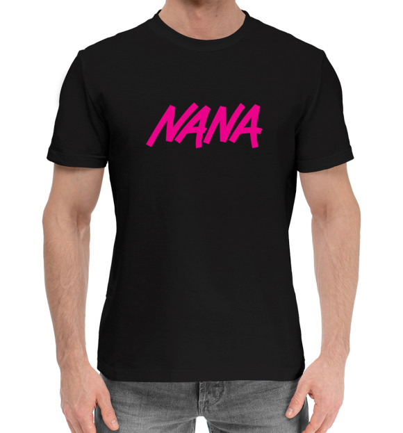 Мужская хлопковая футболка с изображением Nana аниме цвета Черный