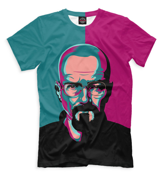 Мужская футболка с изображением Хайзенберг цвета Молочно-белый