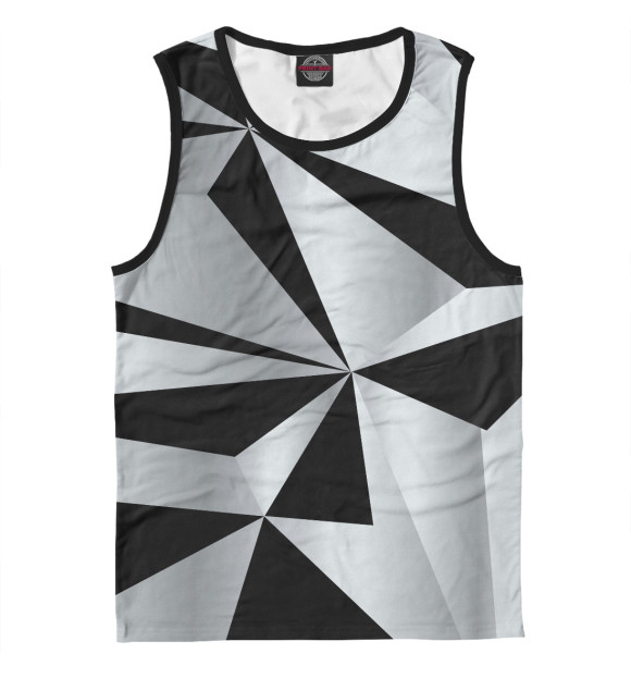 Мужская майка с изображением Silver&black цвета Белый