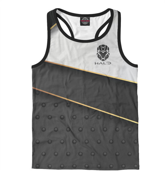 Мужская майка-борцовка с изображением Halo цвета Белый