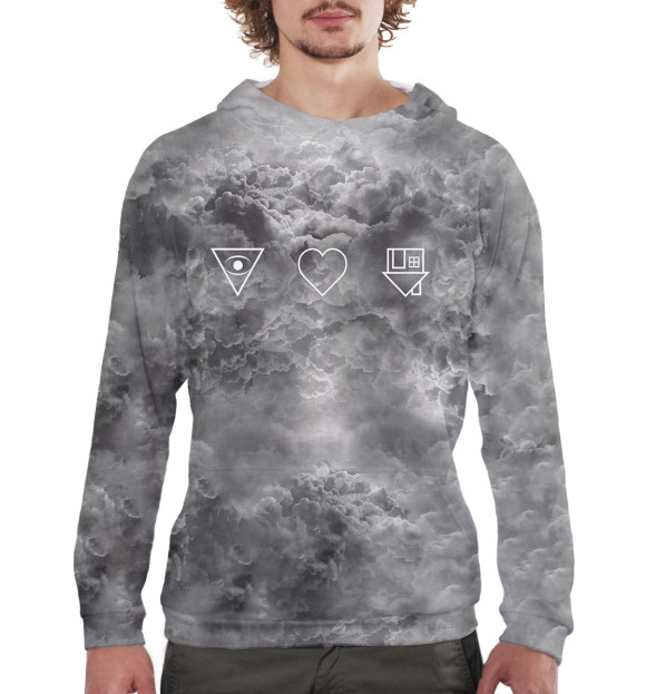 Мужское худи с изображением The Neighbourhood цвета Белый