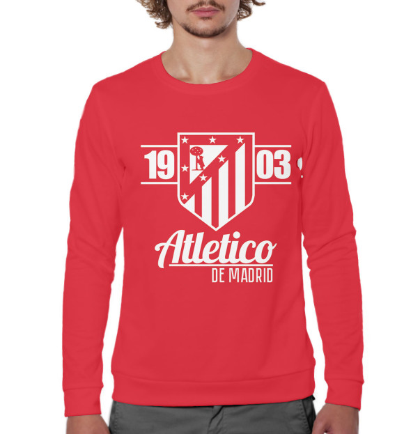 Мужской свитшот с изображением Atletico Madrid цвета Белый